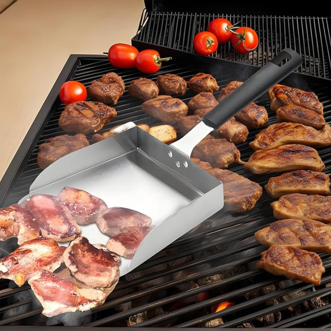 Łopatka grillowa ze stali nierdzewnej z ergonomicznym uchwytem