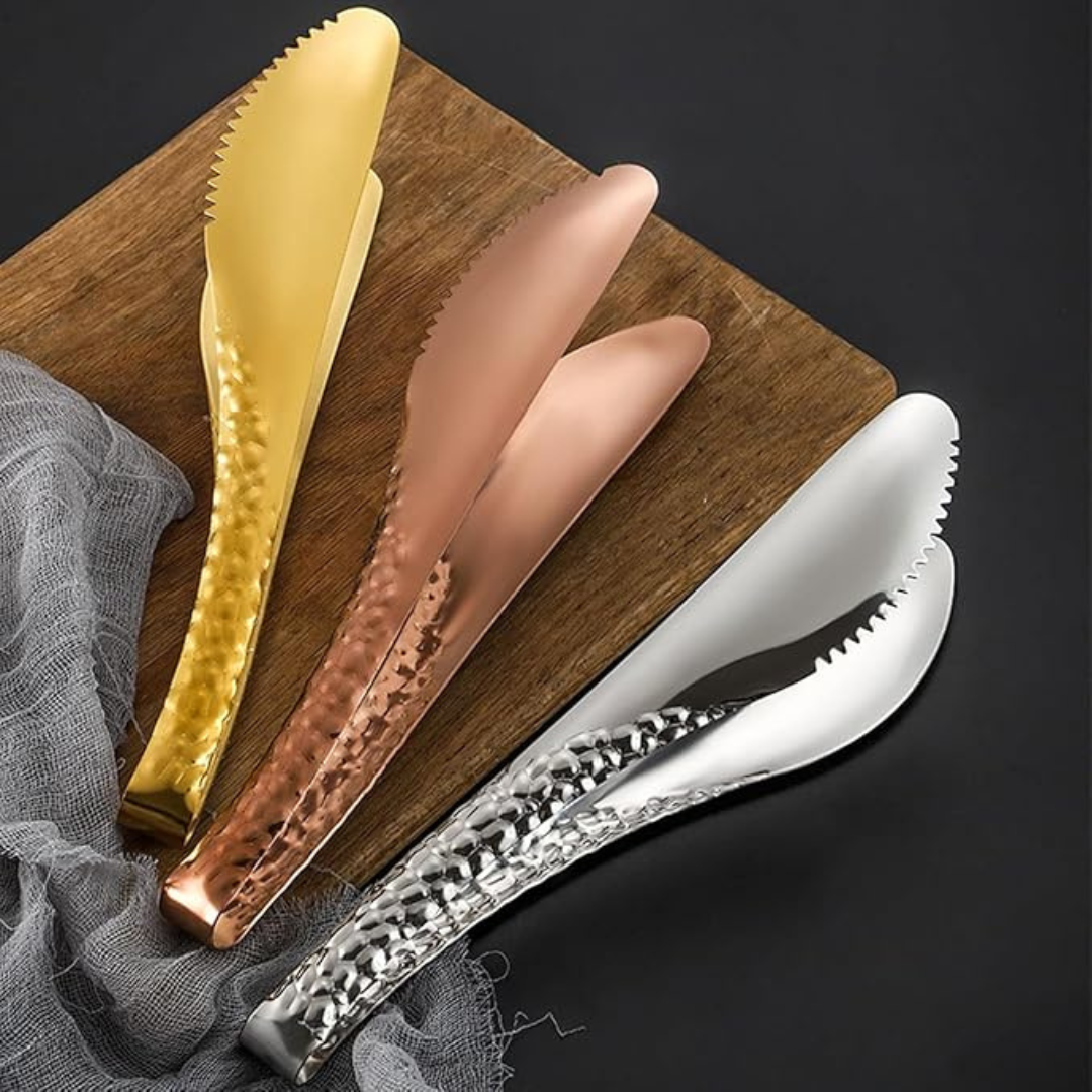 Eleganckie szczypce kuchenne ze stali nierdzewnej