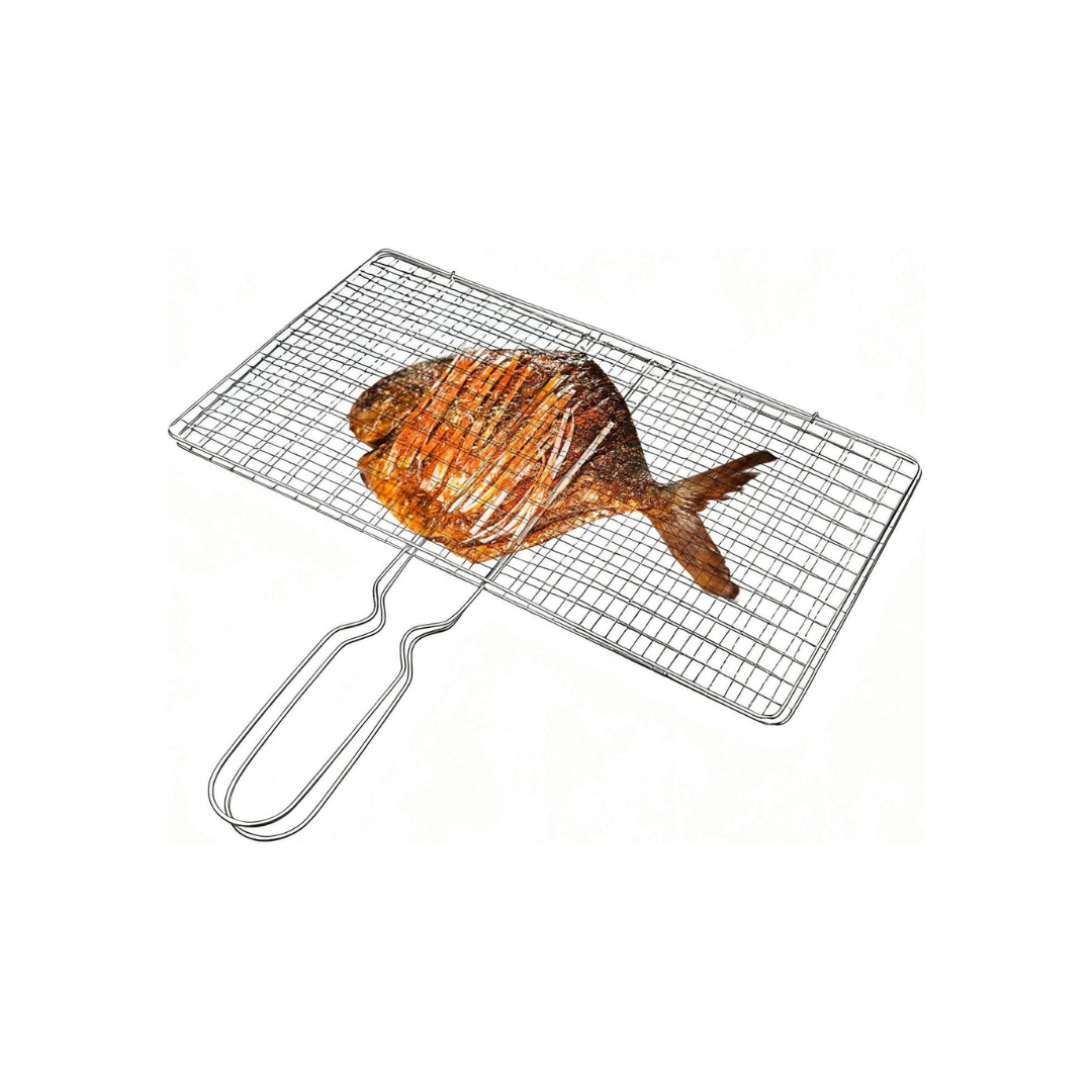 Koszyk grillowy ze stali nierdzewnej z uchwytem