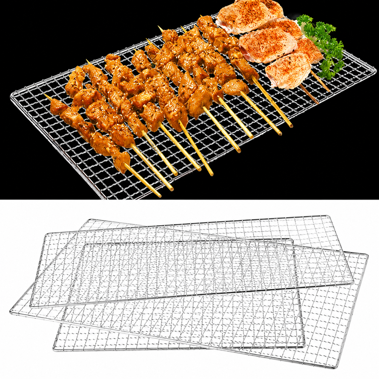 Stalowy ruszt grillowy 44 × 26 cm
