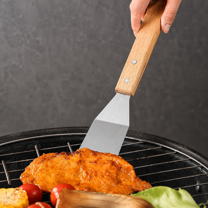 Zestaw narzędzi BBQ 3 szt. z drewnianymi uchwytami
